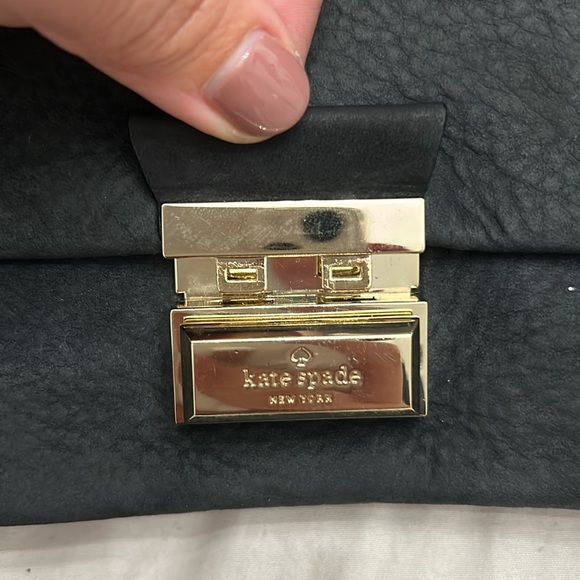 kate spade suede black shoulder bag 100% cow leather - Picture 4 of 6